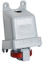 Surface socket-outlet, 6h, 16A, IP67, 3P+E