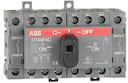 Manual change-over switch, I-O-II -operation, open transition