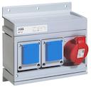 Modular Combi Plastic, 16A, 1x3P+N+E, 250x170x160, 2x10/16A, IP44