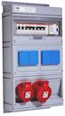 Modular Combi Plastic, 1x16A 3P+N+E, 1x32A 3P+N+E, 250x430x160, 4x2P Schuko outlet 10/16A, IP44