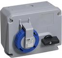Switched interlocked socket-outlet, 6h, 32A, IP67, 2P+E