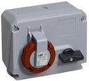 Switched interlocked socket-outlet, 3h, 32A, IP67, 3P+E