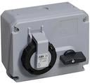 Switched interlocked socket-outlet, 7h, 32A, IP67, 3P+E