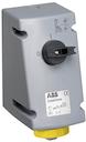 Switched interlocked socket-outlet, 4h, 16A, IP67, 2P+E