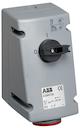 Switched interlocked socket-outlet, 6h, 32A, IP44, 3P+N+E