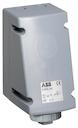 Surface socket-outlet for looping, 3h, 16A, IP67, 2P+E