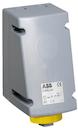 Surface socket-outlet for looping, 4h, 16A, IP67, 2P+E