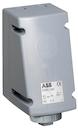 Surface socket-outlet for looping, 12h, 16A, IP67, 2P+E