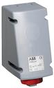 Surface socket-outlet for looping, 3h, 16A, IP67, 3P+E