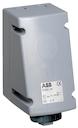 Surface socket-outlet for looping, 7h, 16A, IP67, 3P+E