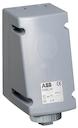 Surface socket-outlet for looping, 1h, 16A, IP67, 3P+N+E