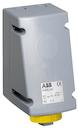 Surface socket-outlet for looping, 4h, 16A, IP67, 3P+N+E