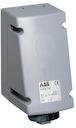 Surface socket-outlet for looping, 7h, 16A, IP67, 3P+N+E