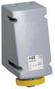 Surface socket-outlet for looping, 4h, 32A, IP67, 3P+N+E