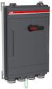 Enclosed Switch Disconnector including N- and PE-terminals. Four cable glands included. Padlockable pistol type handle with defeatable interlocking function.