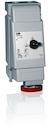 Switched interlocked socket-outlet, vertical, Heavy Duty, 11h, 63A, IP67, 3P+E