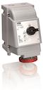 Switched interlocked socket-outlet, vertical, Heavy Duty, 6h, 32A, IP67, 3P+N+E