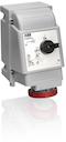 Switched interlocked socket-outlet, vertical, Heavy Duty, 6h, 16A, IP67, 3P+E