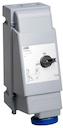 Switched interlocked socket-outlet, vertical, Heavy Duty, 1h, 63A, IP67, 3P+N+E