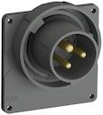 Panel mounted  inlets, 2P+E, 16A, Optional voltage V