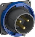 Panel mounted  inlets, 2P+E, 32A, 200 … 250 V