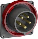 Panel mounted socket inlets, 3P+N+E, 16 A, 346 … 415 V