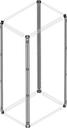 4 galvanized sheet uprights h=2000mm