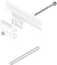 10 stainless steel tie rods l=120mm