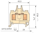 beige Railway Terminal Blocks D4/8.ADO.NF