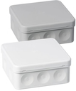 Коробка разветвительная квадратная 104х104 мм, IP 55, белая