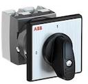 OC25 Cam switch, Ith=25A, ON-OFF, 2-contacts, Snap-on door mounting, Black Basic handle