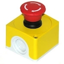 Yellow/Light grey Assembled Enclosure with Emergency Stop