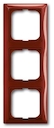 Рамка 3-постовая, серия Basic 55, цвет foyer-red