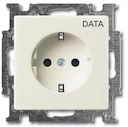 Розетка SCHUKO 16А 250В, с маркировкой DATA, серия Basic 55, цвет chalet-white