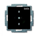 Розетка SCHUKO 16А 250В, с маркировкой DATA, серия Basic 55, цвет château-black