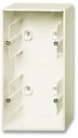 Коробка для открытого монтажа, 2-постовая, серия Basic 55, цвет слоновая кость