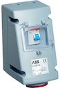 Socket-outlet with RCD, 6h, 30mA, 32A, IP44, 3P+E