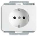 Розетка SCHUKO 16А 250В, серия alpha nea, цвет белый глянцевый
