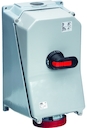 Switched interlocked socket-outlet, 6h, 125A, IP44, 3P+E