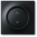 Клавиша для механизма электронного выключателя Busch-Jalousiecontrol 6411 U-101, 6411 U/S-101, 6418 U, реле 6402 U, серия impuls, цвет чёрный бархат