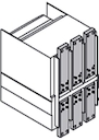 Комплект силовых выводов фиксированной части FL на нижние выводы E6.2 W FP 4p/f 4шт (устанавливаются на заводе)