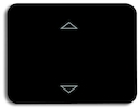 Клавиша для механизма электронного выключателя Busch-Jalousiecontrol 6411 U-101, 6411 U/S-101, 6418 U, реле 6402 U, серия alpha exclusive, цвет обсидиан
