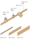 Крепление кабеля d4-35мм2 на шину EV1115 (100шт)