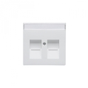 Накладка для 2хRJ45, Impressivo, белый