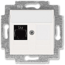 Розетка информационная ABB Levit RJ45 категория 5e и заглушка жемчуг