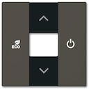 ABB Basic 55 Шато (чёрн) Накладка терморегулятора free@home