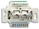 Механизм 2-постовой компьютерной розетки, 8/8 полюсов, раздельно, RJ45, категория 6е, неэкранированная, до 250 МГц