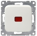 ABB Jussi Переключатель 1-клавишный, 16А/250В, (схема 6+6), белый, с контрольной подсветкой