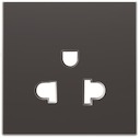 Накладка розетки 8138, серия SKY, цвет чёрный бархат