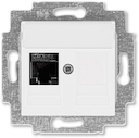 Розетка информационная ABB Levit RJ45 категория 6 и заглушка белый